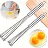 12/10 Inch Food Grade Household Bead-shaped Stainless Steel Egg Beater Steel Ball Manual Egg Beater Cake
