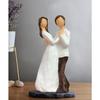 Romantic Couple Statue | Beautiful Resin Home Decor (Pack of 1, White and Brown Color)