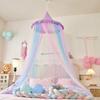 Rainbow Bed Canopy for Girls Dreamy Kids Princess Dome Bed Tent Breathable Mosquito Net Decorative Crib Bed Tent for Girls