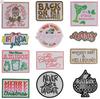 10 Pcs Fashion Badges Embroidered Patches Iron On Clothing Hat Bag Shoe Repair Material Phone Gift Box Decor DIY Accessory