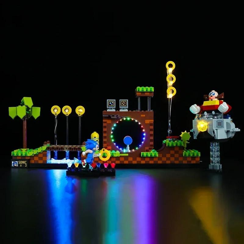 Ideas 21331 1125pcs  The Hedgehogs Pop Game Green Hill Zone Model Building Set Block Bricks Kits Toys for Children Gift