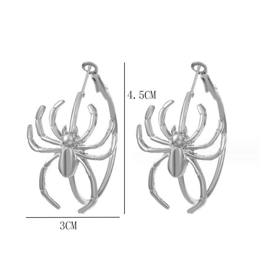 Gold Color Halloween Earrings Halloween Jewelry Hoop Dangle Earrings New Spider Earrings