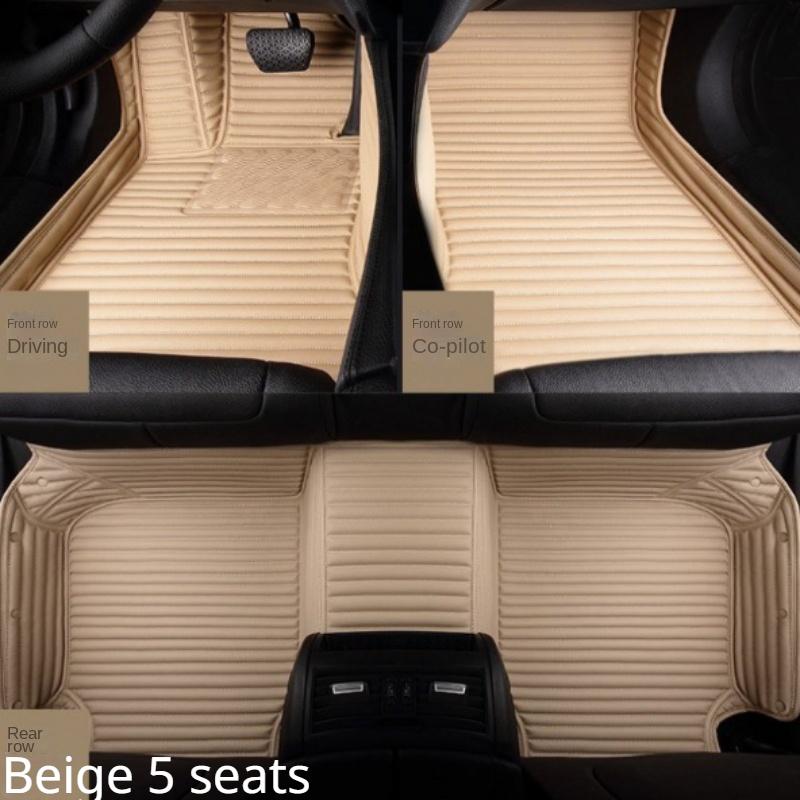 Striped Pu Leather Custom Car Floor Mat for Toyota Corolla 2014-2018 Year Interior Details Car Accessories Carpet