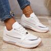 Women Sneakers Fashion Breathble Vulcanized Shoes Pu Leather Platform Shoes White Lace Up Casual Shoes Zapatos Mujer