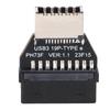 USB 3.0 19P 20P To Type E 180 Degree Adapter 10Gbps USB Type E Header Converter with Front Type C