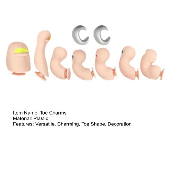 1 Set Toe Charms Funny Simulation Foot Thumb Shoe Charms Decoration Accessories for Kids Adults