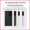 With BOX Smart View Windows Wallet Flip Case for Samsung Galaxy S25/S24/S23/S22 Ultra Plus Card Pocket Shockproof Cover