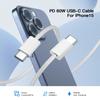 60W USB C To USB C Fast Charging PD Cable For iPhone 15 16 Pro Max 15 Plus Samsung Huawei Honor Xiaomi Redmi Type C Braided Wire