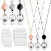 Chain Badge Reel Clip Badge Reel Lanyard With ID Card Holders With Necklace Name Card Badge Holder