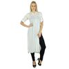 Women Classic Cotton Custom Kurti 3 4th Sleeve Formal Long Blouse