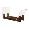 Vinyl Record Storage Holder Large Capacity Display Stand with Clear Acrylic Ends Modern Solid Wooen for LP Album Deskop