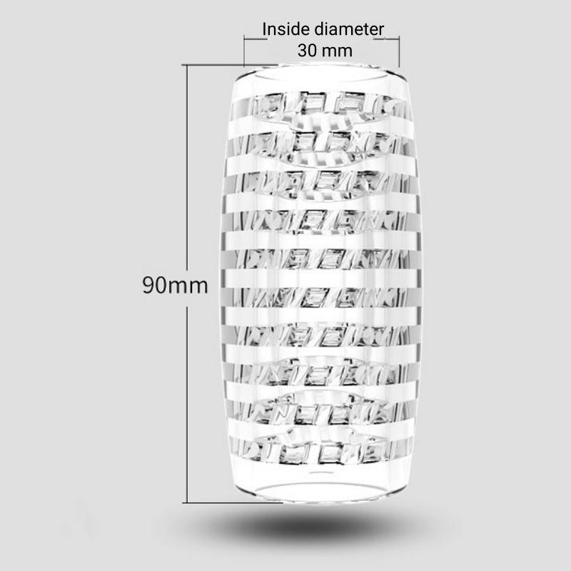Transparent Male Masturbator Artificial Pussy Vaginal for Men 18 Glans Sucking Penis Pump Spikes Exerciser Sex Toys Erotic