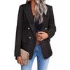 Tweed Women's Blazer Lapel Thin Coat Fashion Casual Top Commuter Single Breasted Long Sleeved Thin Jacket Spring and Autumn