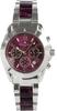 Salvatore Marra Chronograph Watch with Acetate and and Rose Men's Two-Tone Strap, Silver, Purple, Gold, SM23105-SSPLPG