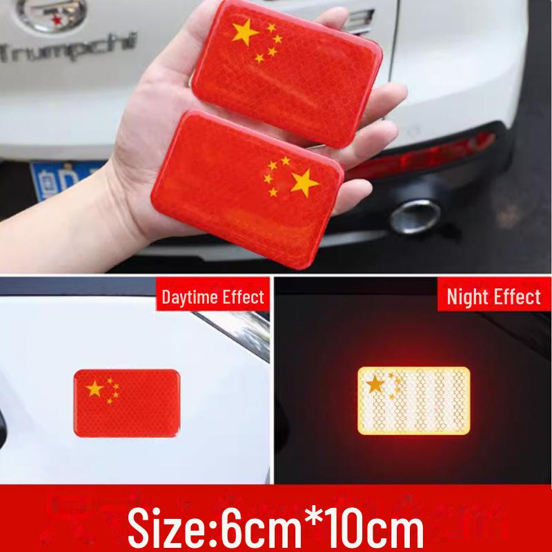 Chinese Flag Reflective 3D Car & Motorcycle Stickers