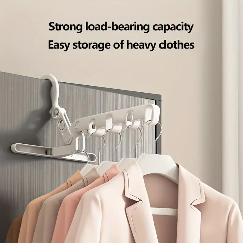 Portable Foldable Travel Hanger Folding Clothes Drying Rack Travel Hangers Hanging Rack with 5 Holes for Hotel Camping Travel
