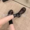 Leather Single Shoes One Pedal Spring and Autumn New Foam Sole Retro Polished Thick Sole Lazy Loafers Women's Small Leather Shoes