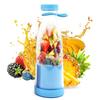 Electric Juicer Cup 380ml Rechargeable Smoothie Maker with 6 Blades BPA-Free Travel Bottle for Ice Fruit Veggie Portable Blender Home/Outdoor Use