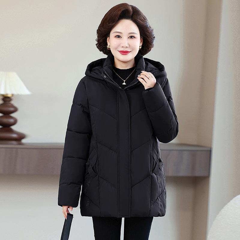 Women’s Short Hooded Windproof Thicken Warm Winter Jacket For Mom