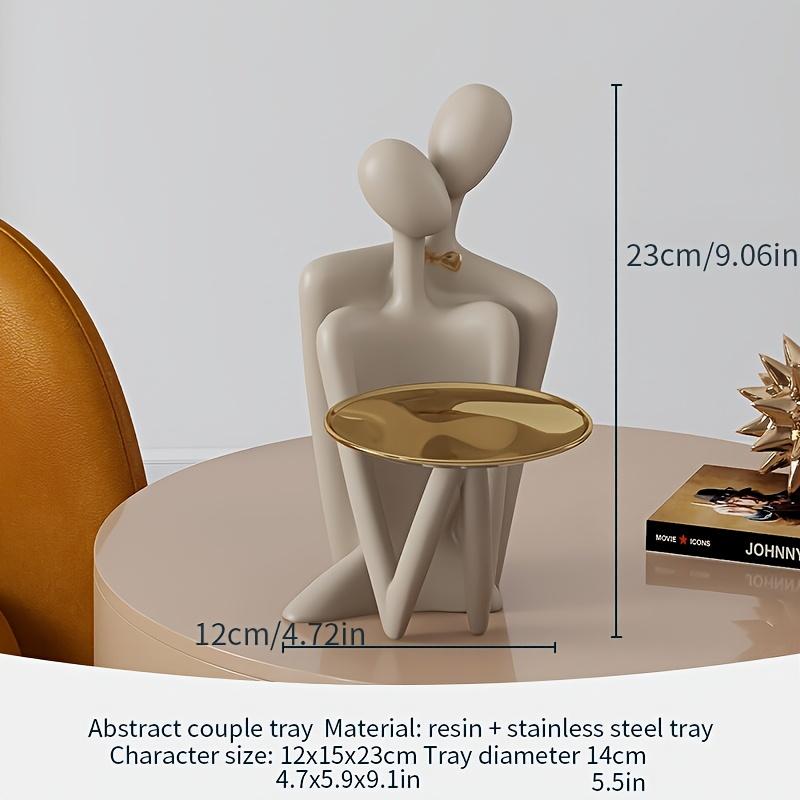 Modern Abstract Couple Figurine Key Tray,Resin Jewelry Holder,Home Decor, Perfect for Entryway, Wedding Gift, and Holiday Celebrations, Entrance