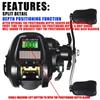 2024 New Style Fishing Reel USB and Solar Charging Electronic Bait Casting LED Screen 7.2:1 Salt Water Waterproof Fishing Drum Casting
