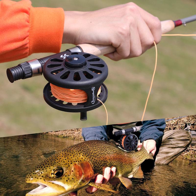 Fly Fishing Reels with Large Arbor High Quality Body and Spool In Fly Reel for Stream River Fishing