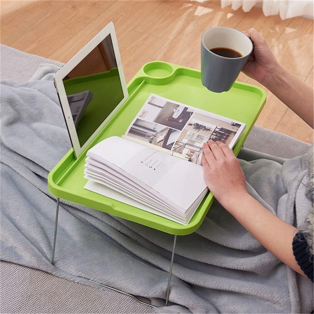 Cup Holder Portable with Stand Laptop Bed Desk Lap Desk Bed Table Foldable