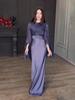 European & American 2024 Autumn Organza Satin Slim Dress with Large Swing Sleeves