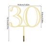 18 20 30 50th Acrylic Number Cake Topper For Adult Kid Happy Birthday Party Cake Decoration Wedding Anniversary Gold Cake Topper