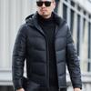 Men's New Leather Down Jacket Removal Cap Thickened Sheepskin Leather Jacket Men's Leather Jacket Dad Winter