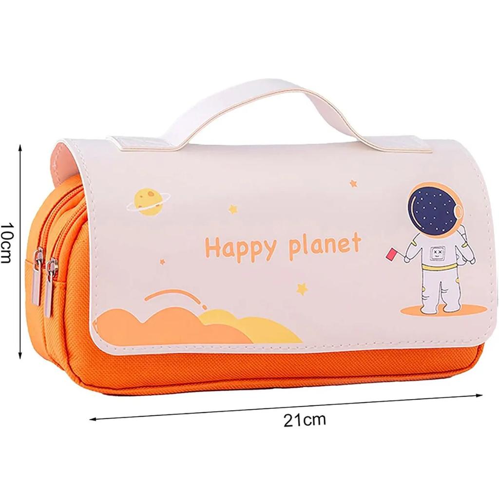 Kawaii Pencil Case Large Capacity Astronaut Pencil Pouch Pen Box School Office Supplies Stationery