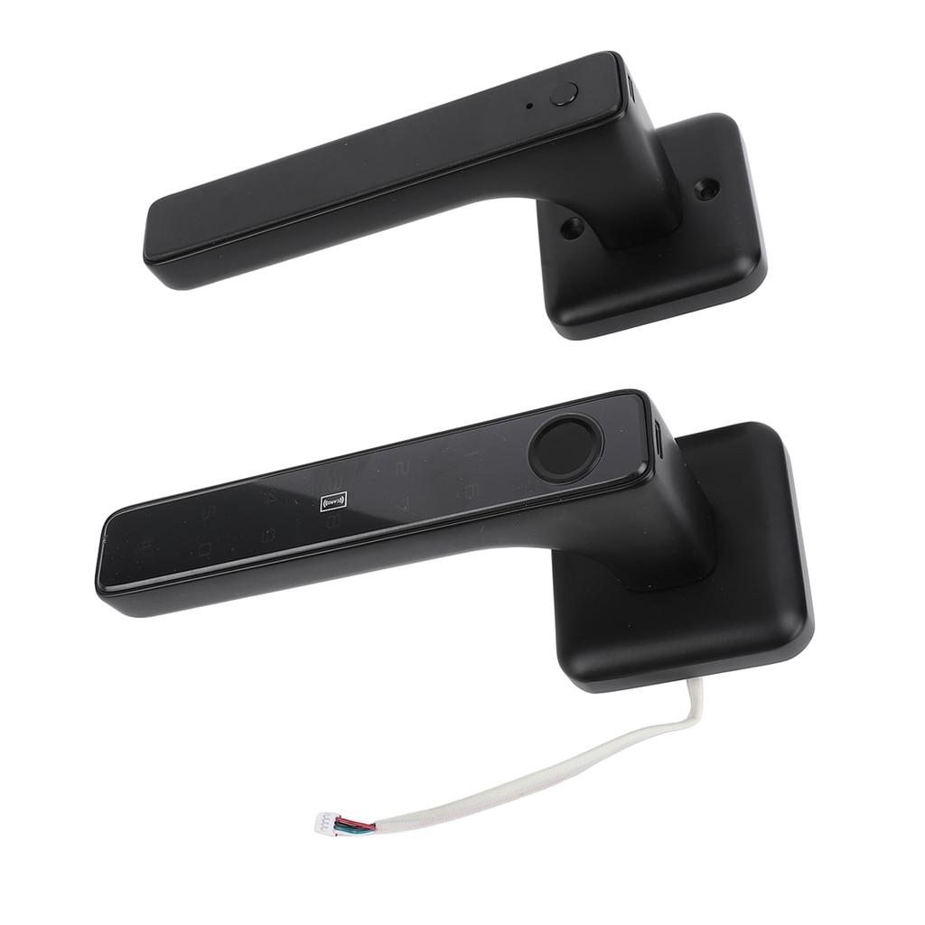 Fingerprint Door Smart Lock Passcode Keyless Door Entry Lock with Handle Keys IC Cards for Bedroom
