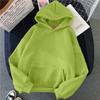 Women's Fashion Casual Solid Color Hooded Sweatshirt Loose Sports Tops Pullover