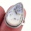 Natural Dendrite Opal Gemstone Handmade 925 Solid Sterling Silver Ring S.6 V4a79
