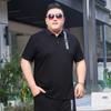 Fat Men's Fat Plus Size Short-sleeved Lapel Polo Shirt Oversized Loose Half-sleeved T-shirt Bottoming Shirt Oversized