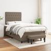 3136825 vidaXL Divan Bed with Mattress Taupe 120x200 Cm Fabric
