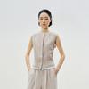 LESS 2025 Summer Straight Sleeveless Lapel Vest