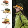 Unisex Sun Hanging Bag Color Block Hats Visor Basin Hat Fisherman Hat Quick-drying Packable Hat