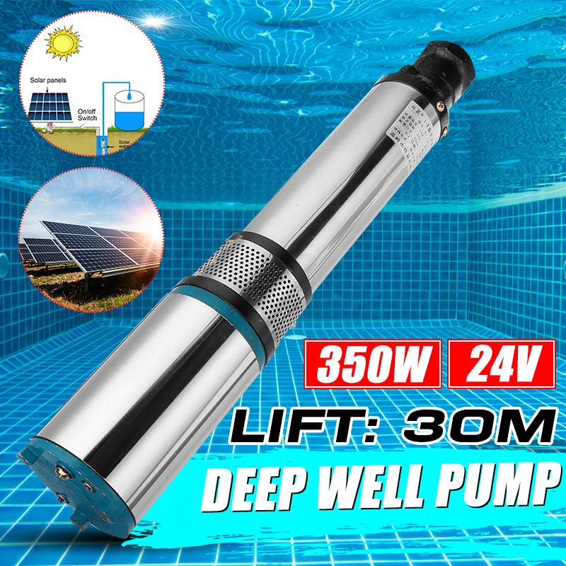 350W Solar Water Pump DC Screw Submersible Pump High Lift Stainless Steel Deep Well Pump Agricultural Irrigation