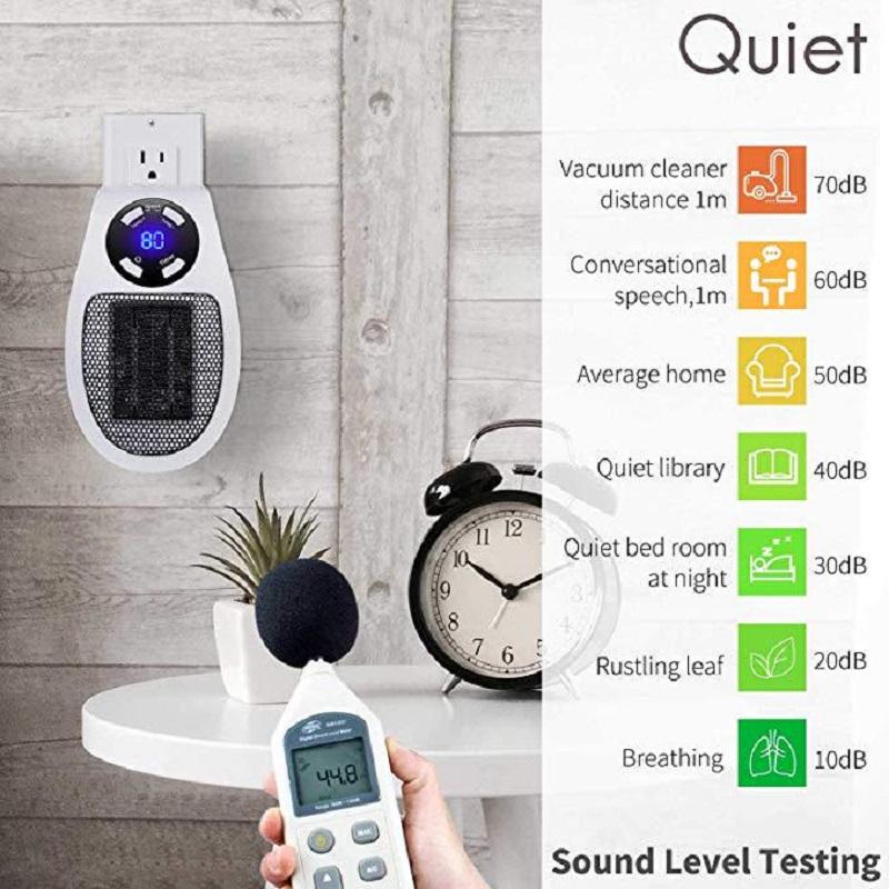 500W Winter Electric Heater Portable Heating Stove Mini Wall-Outlet Powerful Fast Heating Warm Heater Remote Control Electric Heater