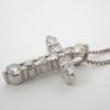 [Pre-owned] Pt900/850 Diamond/0.50ct Cross Pendant/Necklace/j95-6