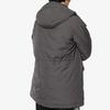 Adidas Solid Color Hooded Loose Mid-Length Down Jacket Men Outerwear Gray DM1940