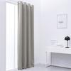 Blackout Curtain with Eyelets Plain Beige 140x240 Cm