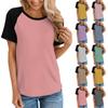 Women's Short Sleeve T Shirts Round Neck Cute Tunic Tops Basic Tees Blouses Loose Fit Pullover