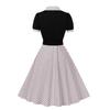 Women's Polka Dot Swing Dresses Lapel Buttons High Waist Belt Slim Fit Short Sleeves Summer Dress Office Work Casual Wear Vintage Outfit