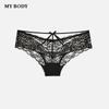 Mybody Women's Breathable Lace V-Waist Low-Rise Briefs
