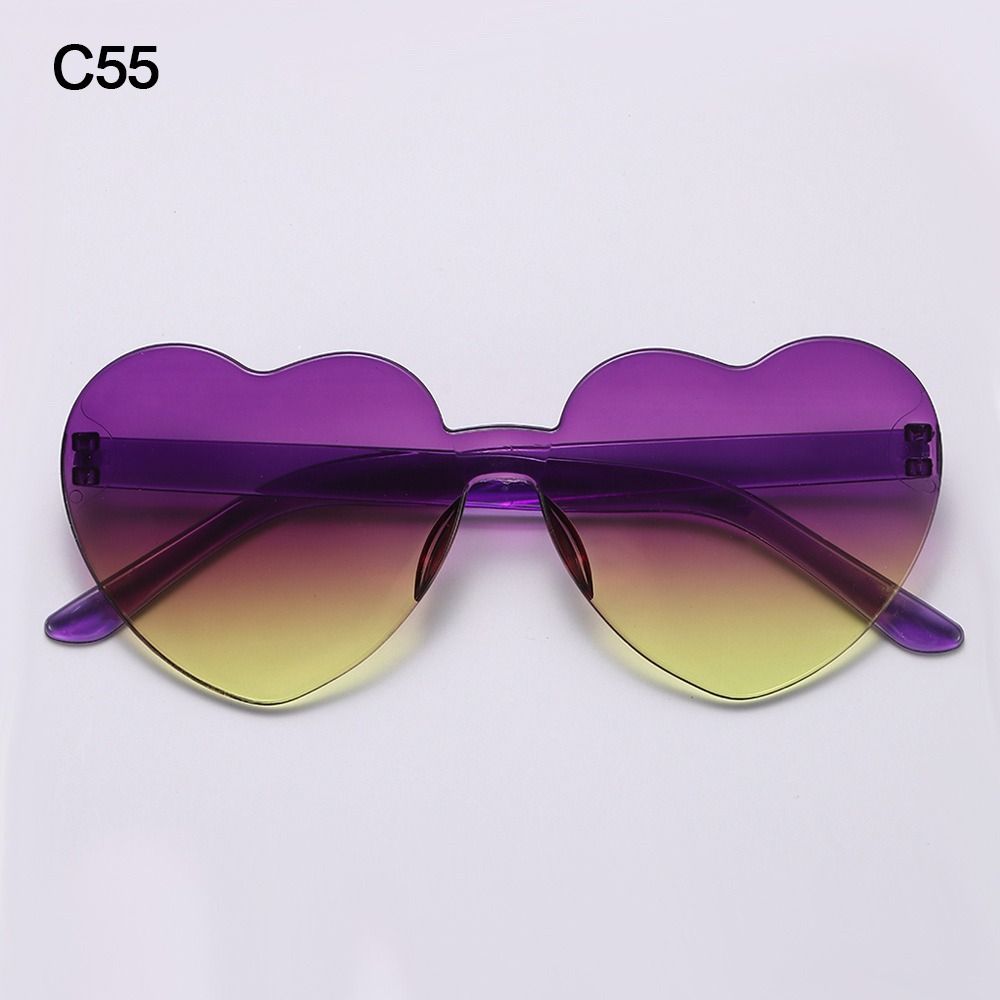 Adults Colorful Candy Color Party Sun Glasses Shades Heart Glasses Heart-shaped Sunglasses