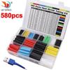 580pcs Waterproof Flame Retardant Heat Shrink Tubing Set: Colored Insulation Sleeves with Box