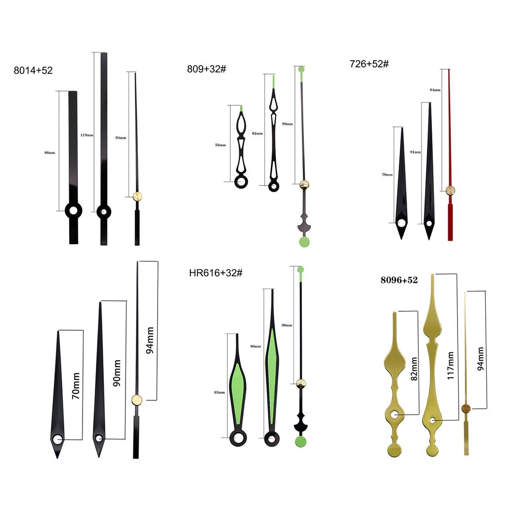 1Set DIY Luminous Silent Time Clock Movement Accessory Wall Repair Tool Part Household Tool Supplies for Beginners