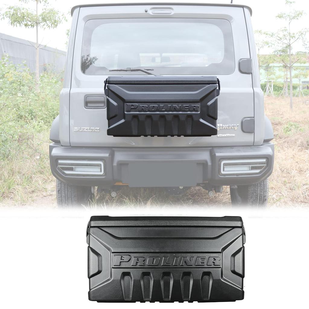 Rear Storage Box for the New Suzuki Jimny Fits Jimny Sierra JB74 and Compatible with Tailgate Tool Small Item Exterior and Custom 100kg Load Capacity